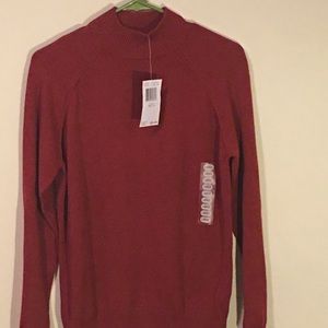 NWT! Mahogany Mockneck Sweater by Jeanne Pierre